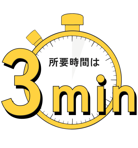 所要時間は3min